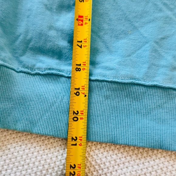 SCRAPBOOK Turquoise Rodeo Sweatshirt w Raw Hem - Picture 13 of 13